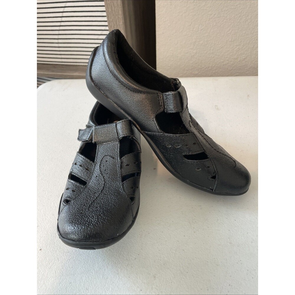 Dr Scholls Loafer 8.5 Black Leather Mary Jane Flats Shoes